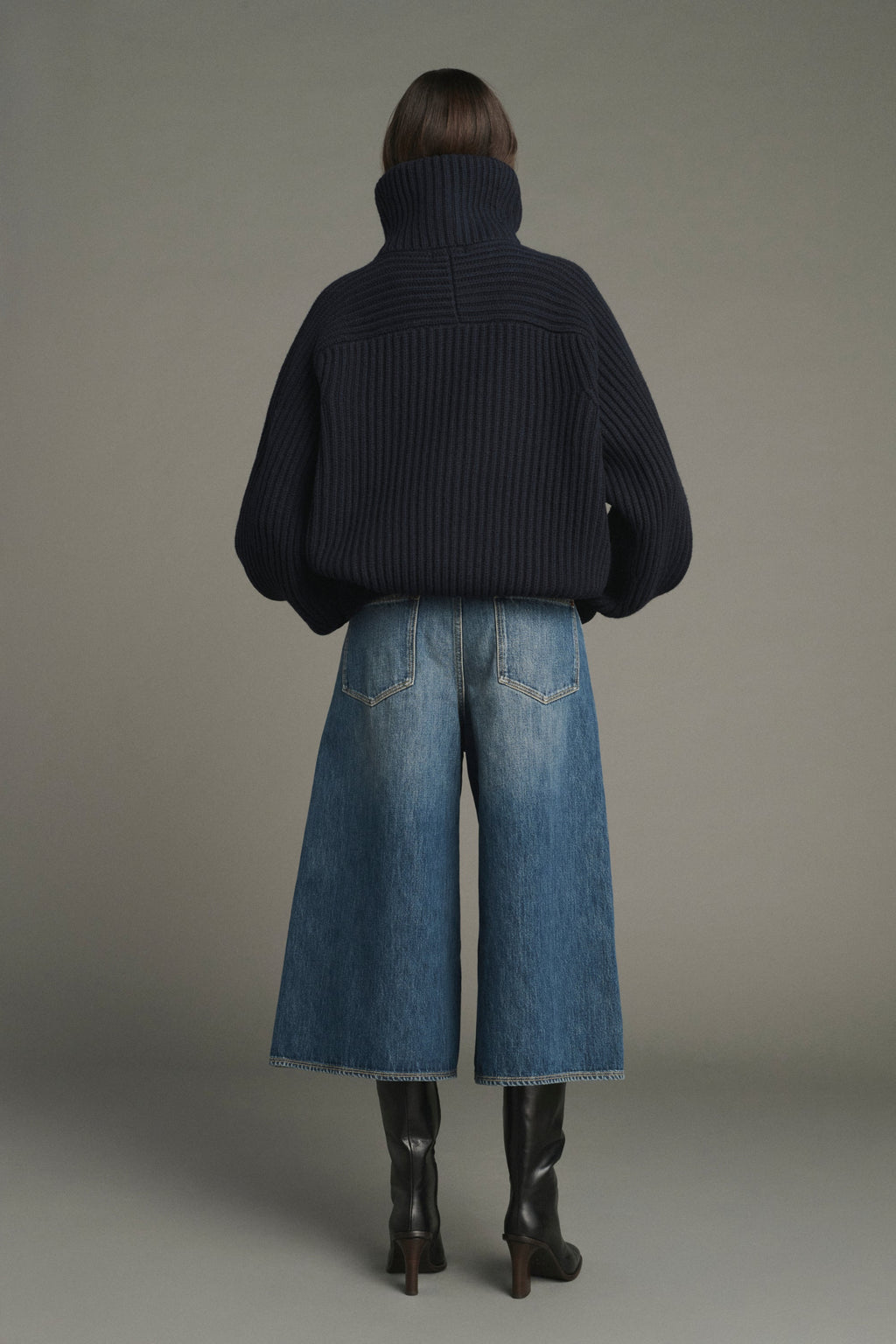 Cardigan oversize en côtes anglaises