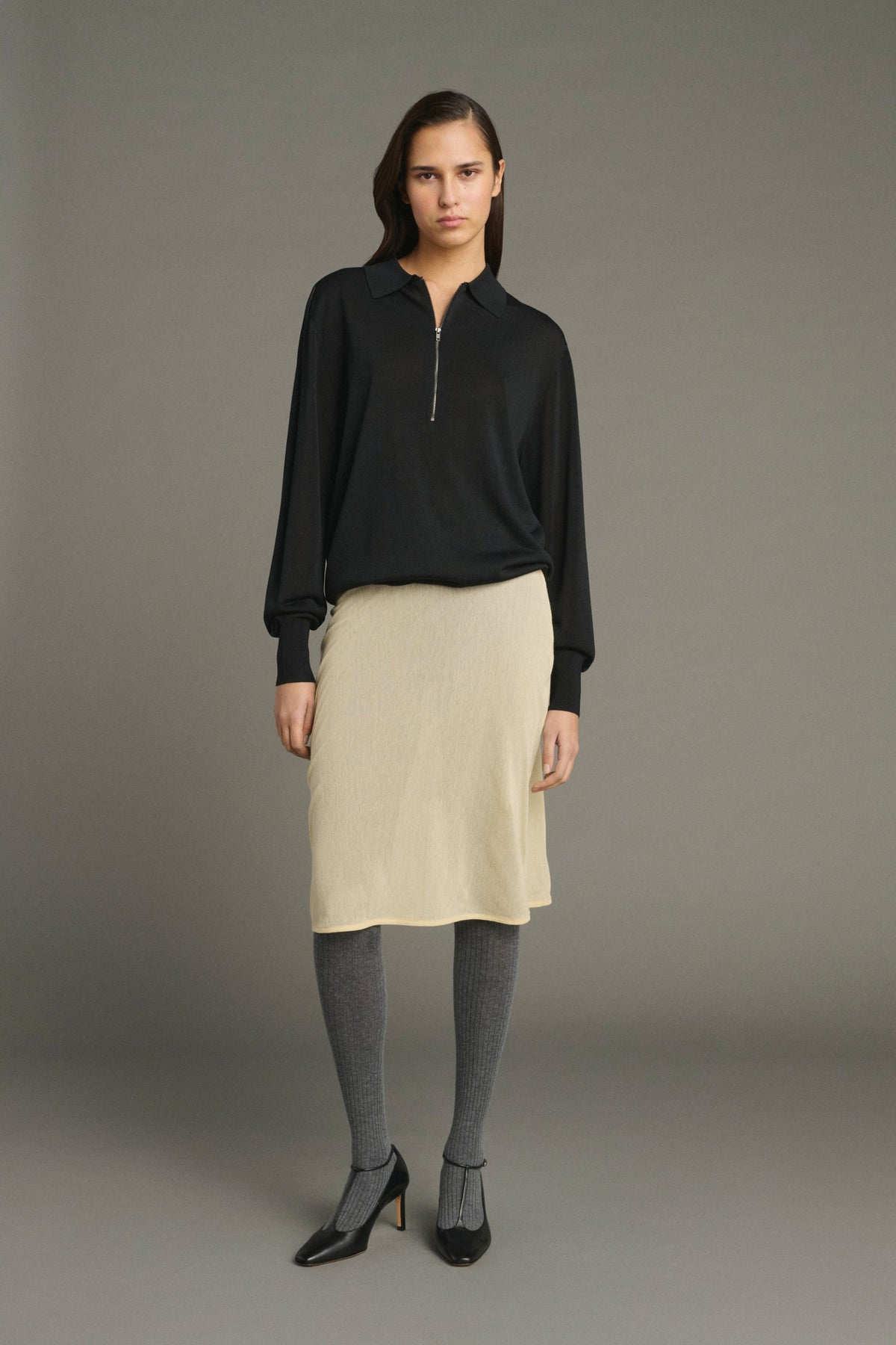 Jupe en résille de coton semi-transparente