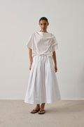 Jupe mi-longue en coton