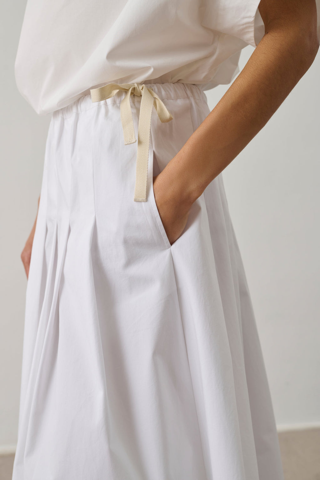 Jupe mi-longue en coton
