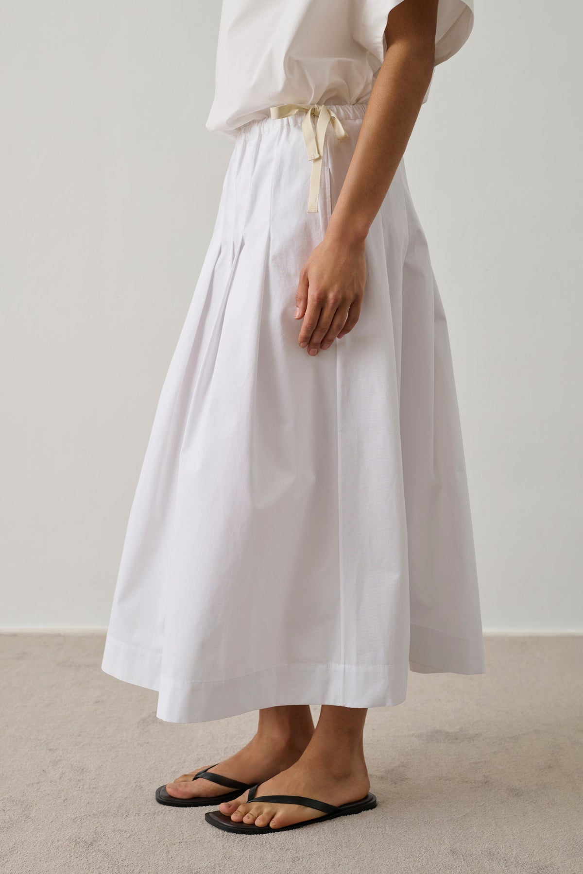 Jupe mi-longue en coton