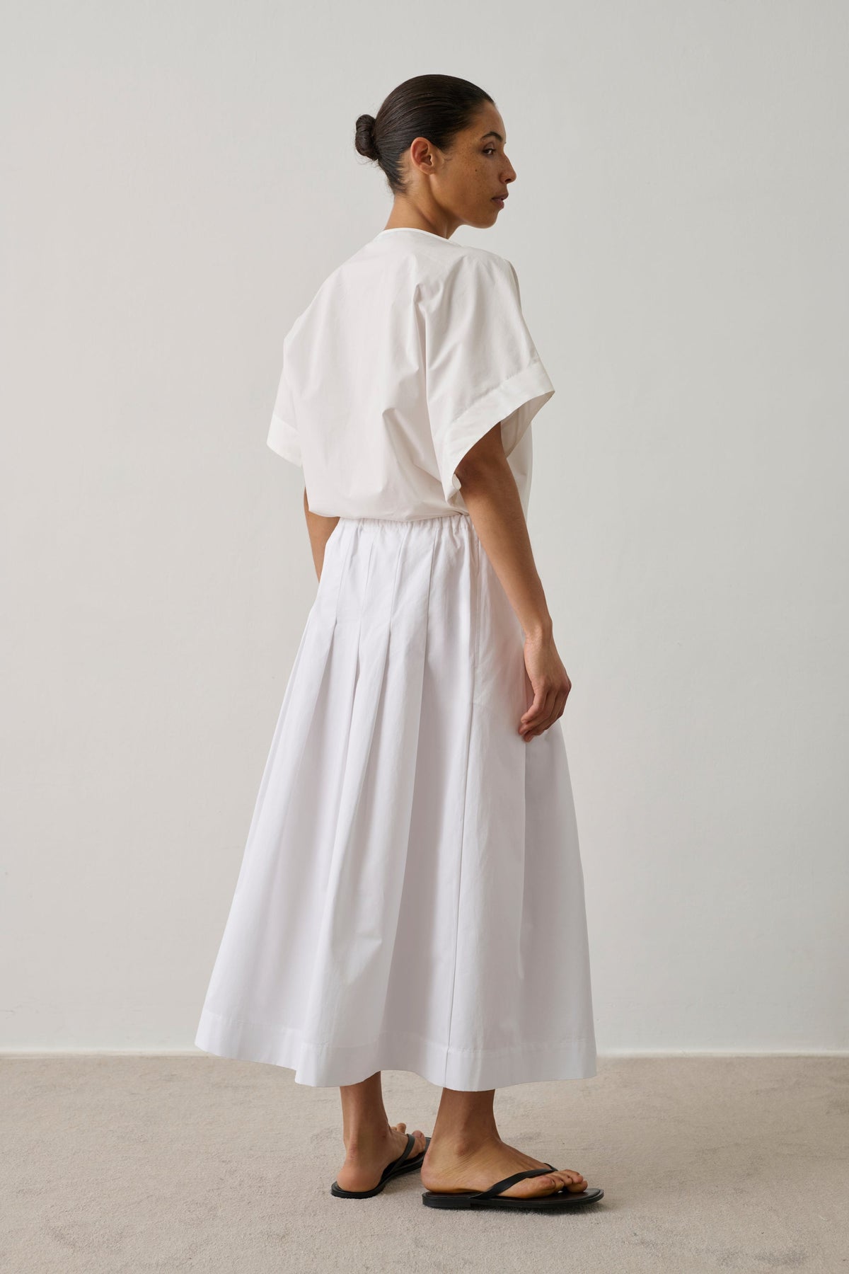 Jupe mi-longue en coton