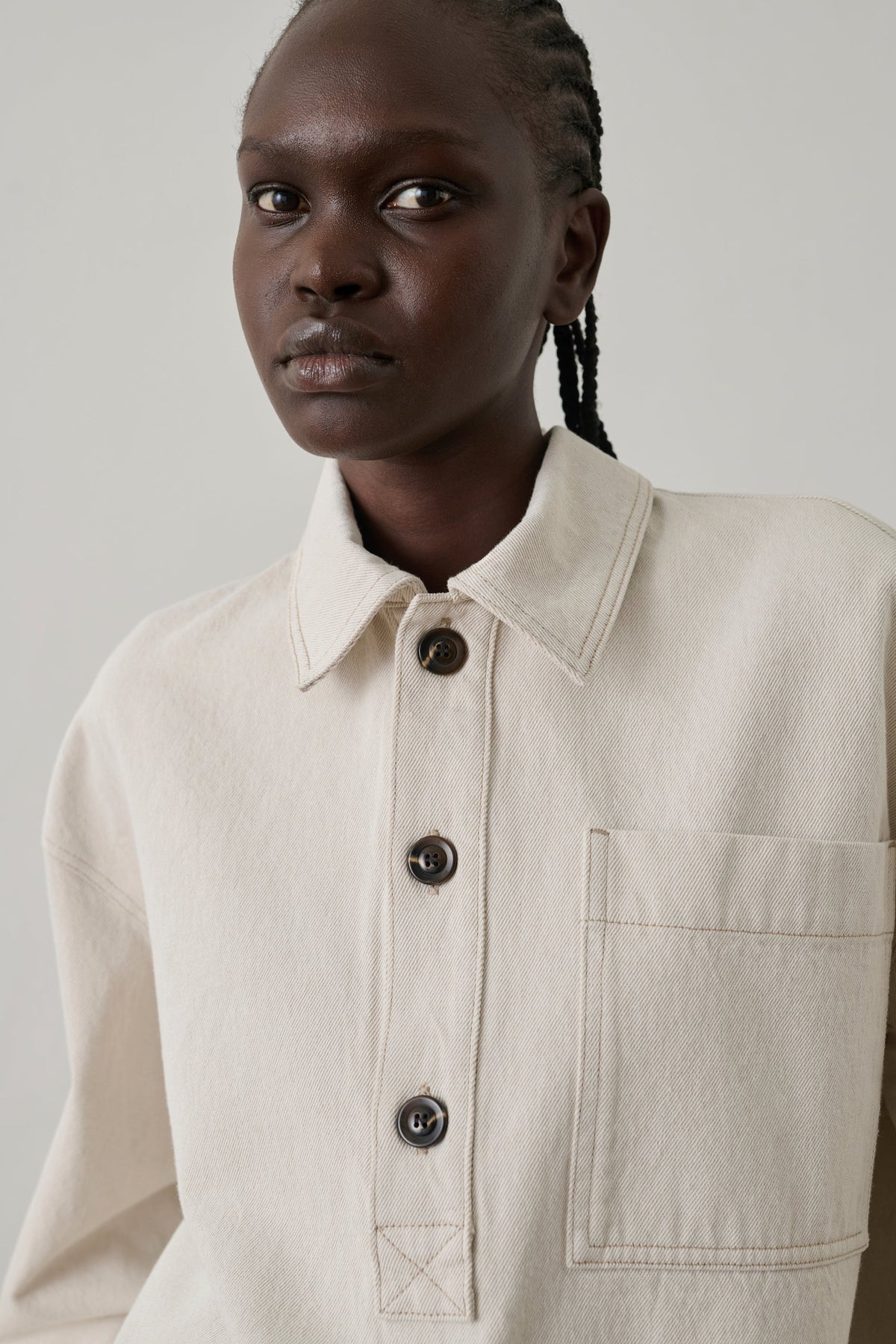 Chemise ample en denim