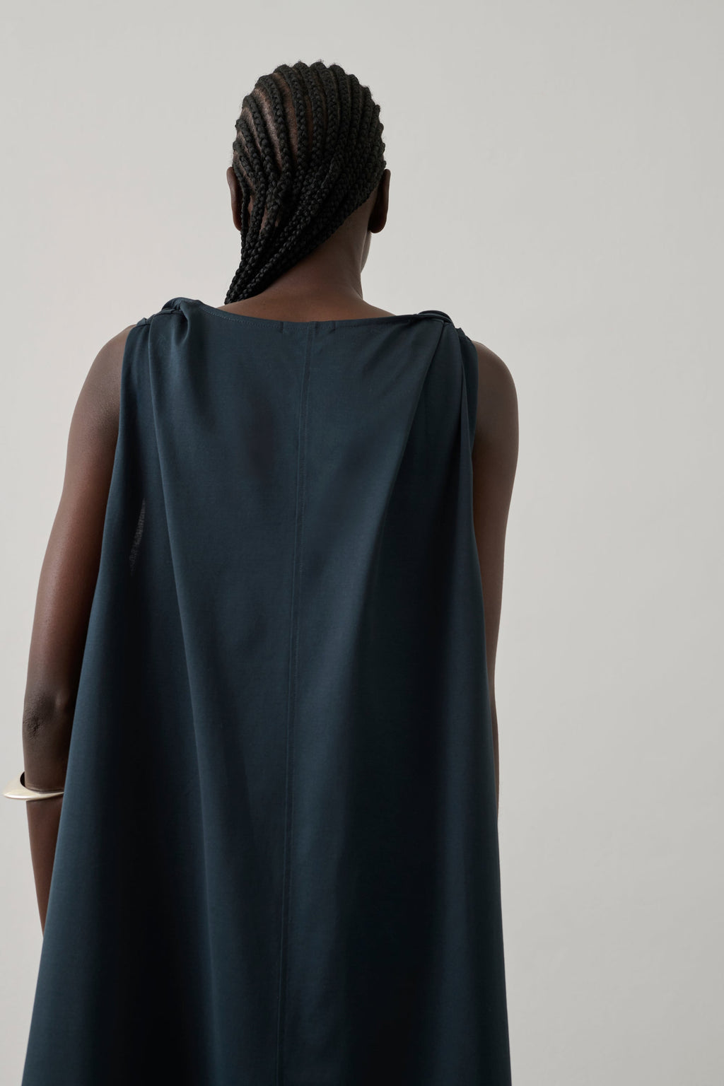 Robe drapée en coton