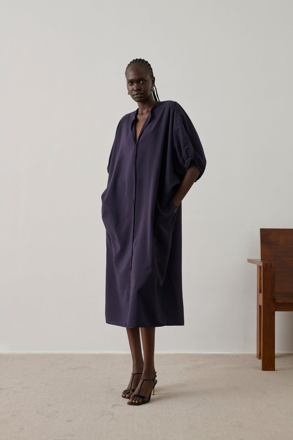 Robe ample en popeline