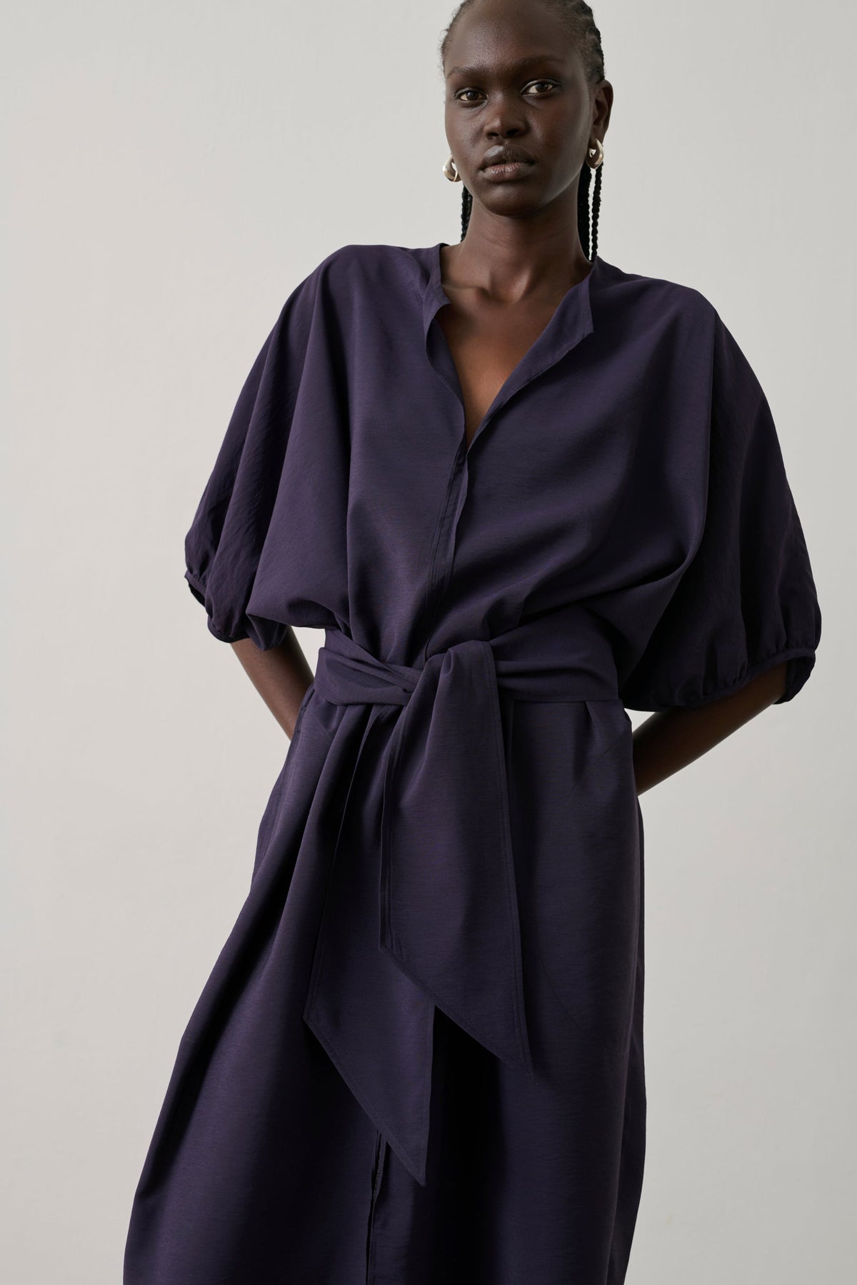 Robe ample en popeline