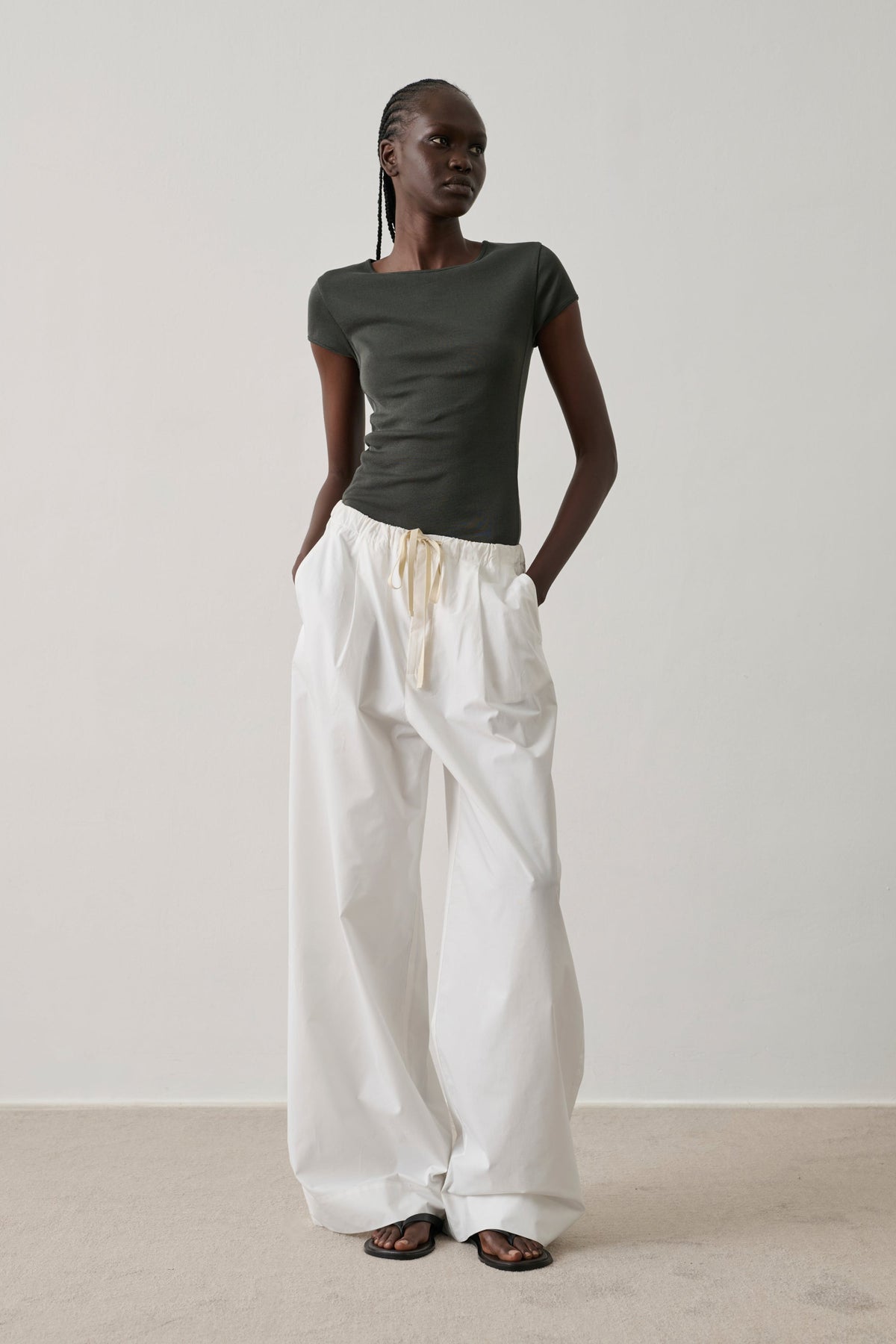 Pantalon en popeline