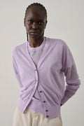 Cardigan fin en maille de coton transparente