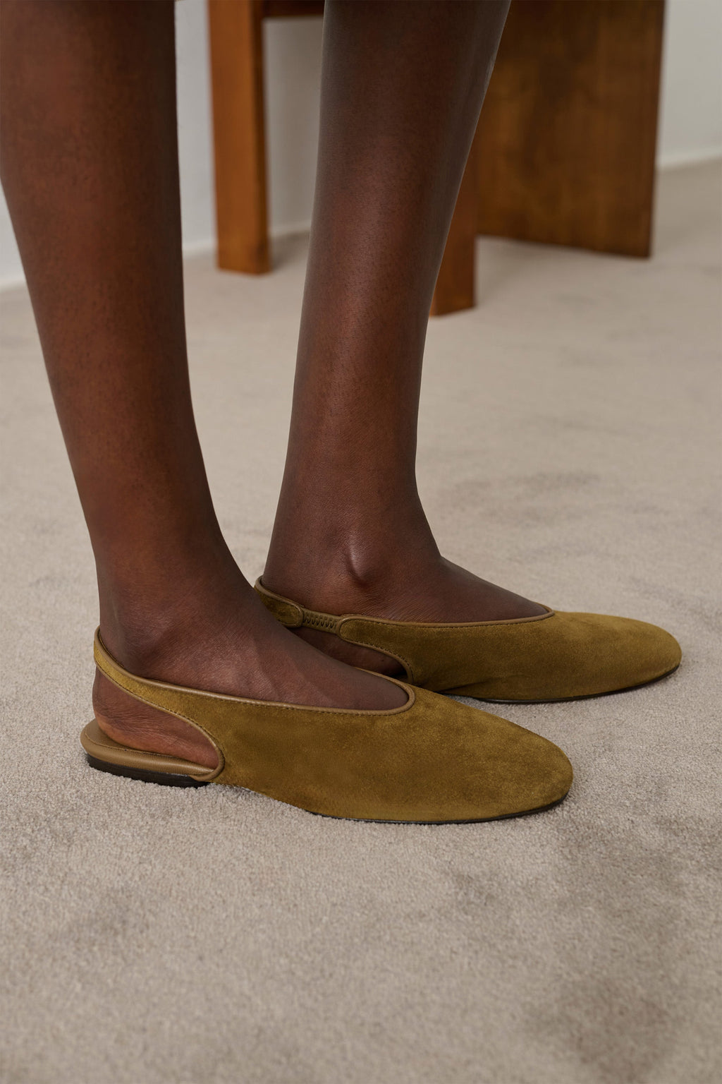 Slingbacks en croûte de cuir