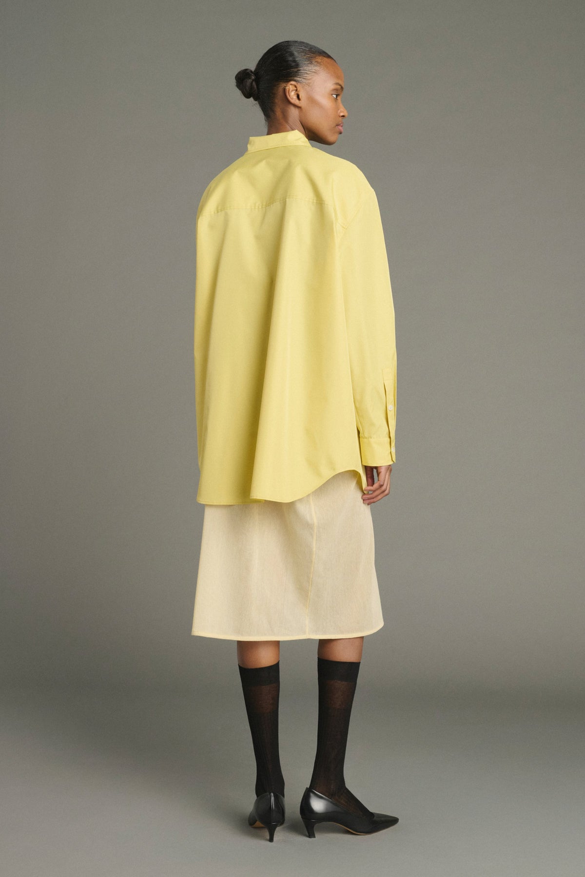 Chemise oversize en taffetas