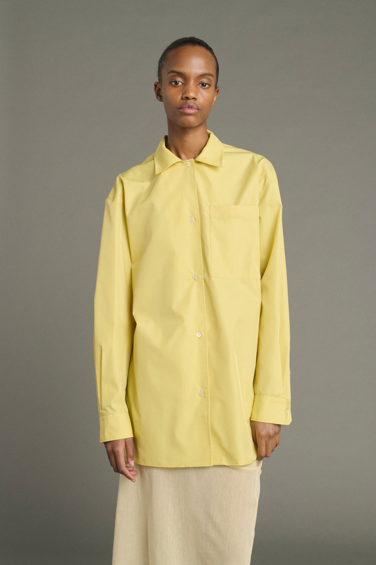 Chemise oversize en taffetas