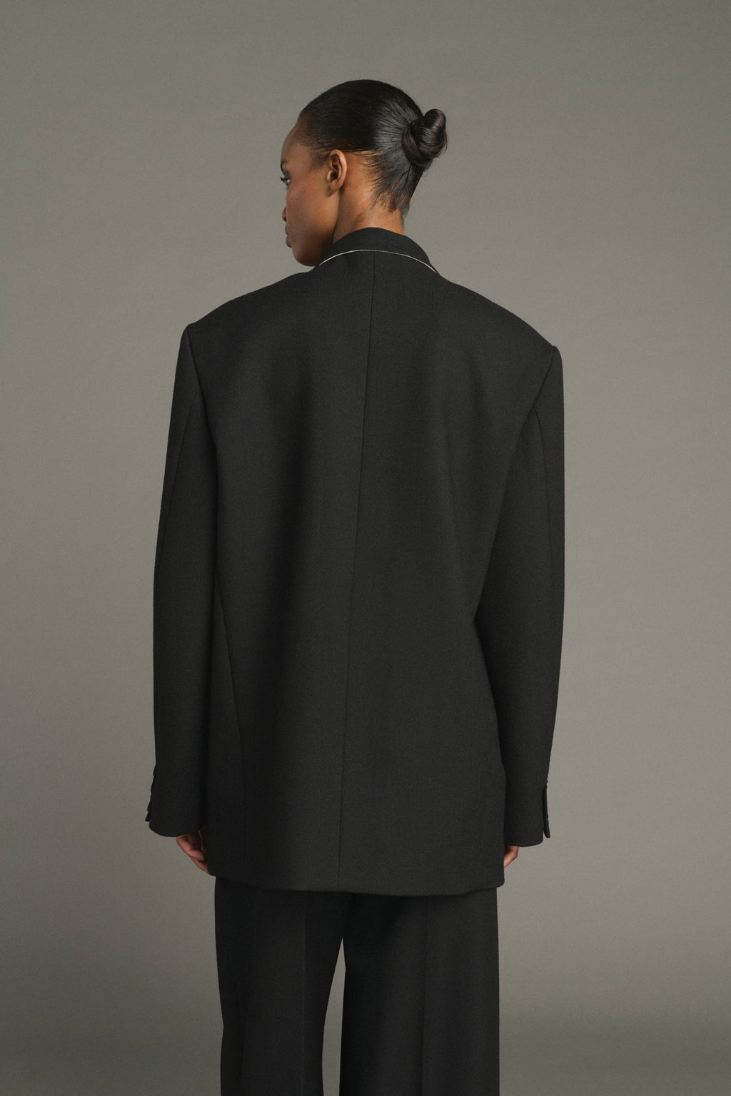 Veste oversize à col retourné beige