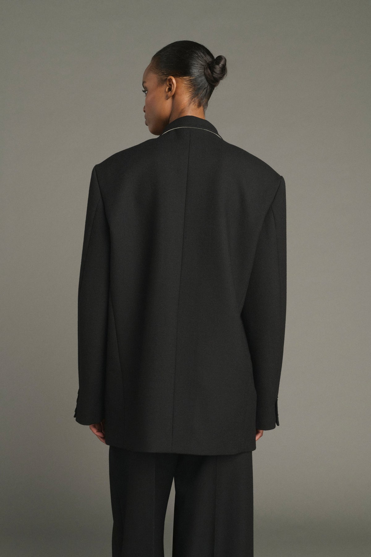 Veste oversize à col retourné beige