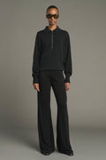 Pantalon flare en maille de soie