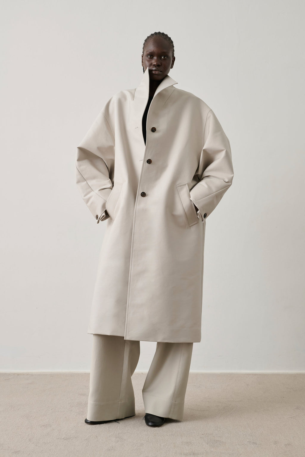 Manteau oversize en coton