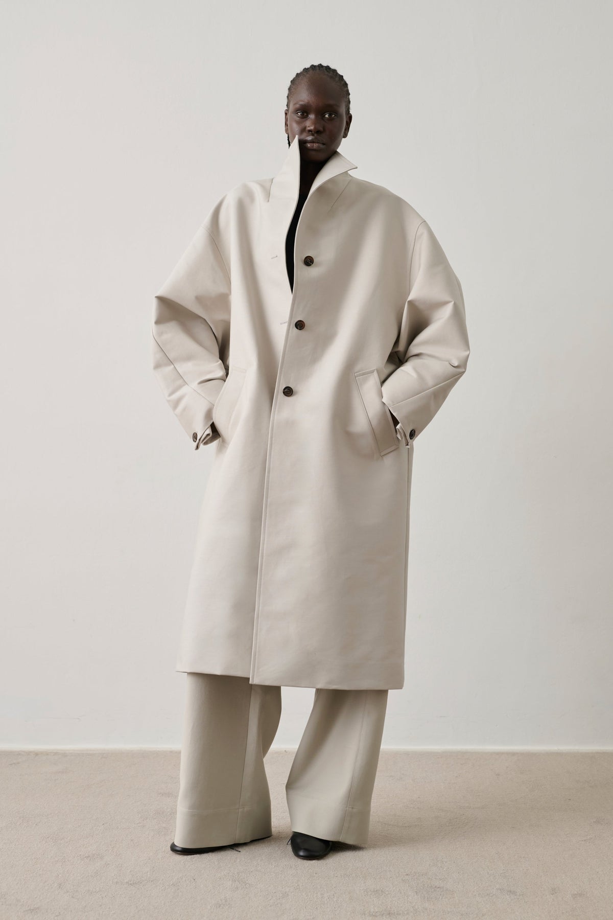 Manteau oversize en coton