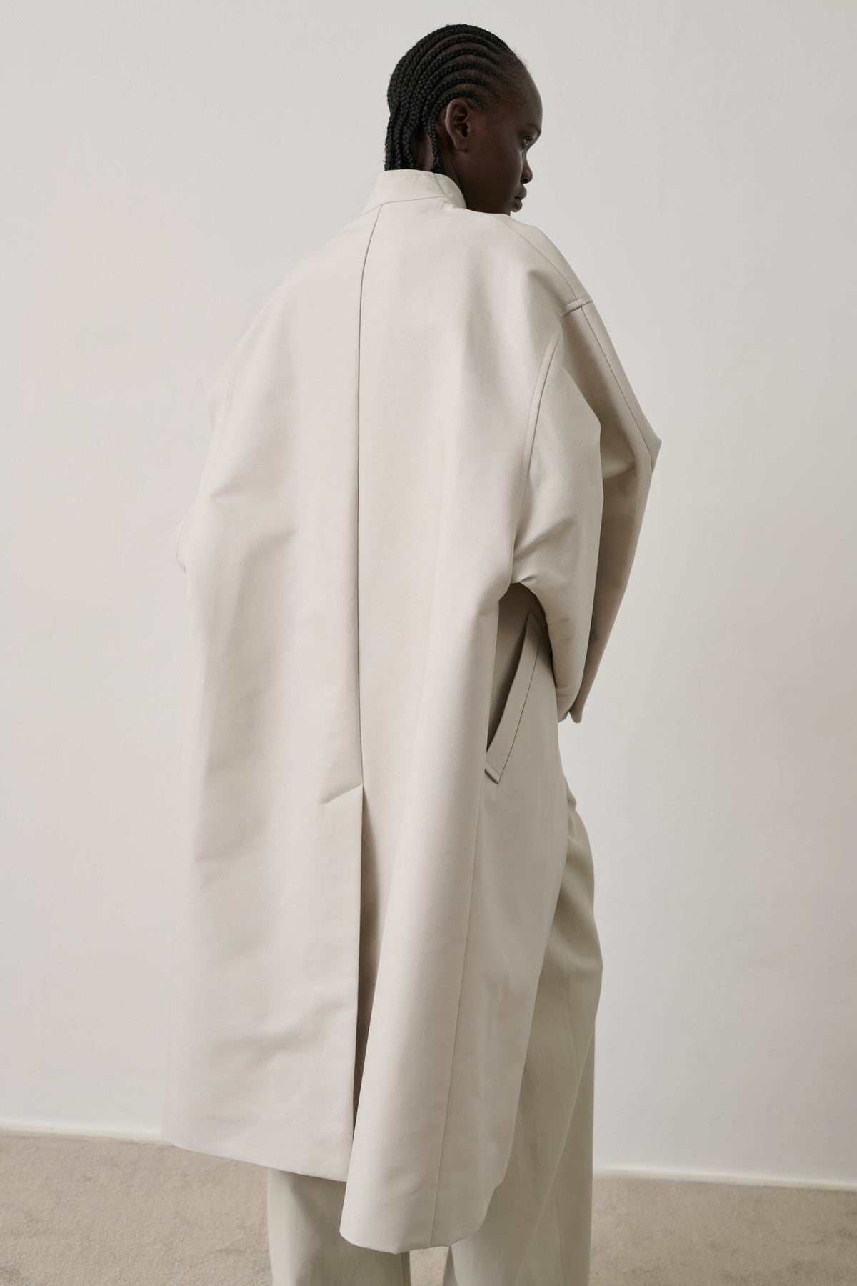 Manteau oversize en coton