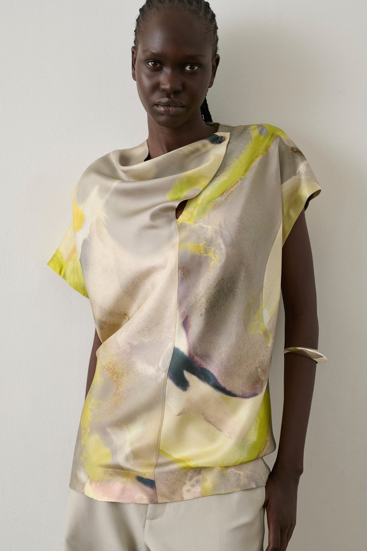 Blouse en twill de soie