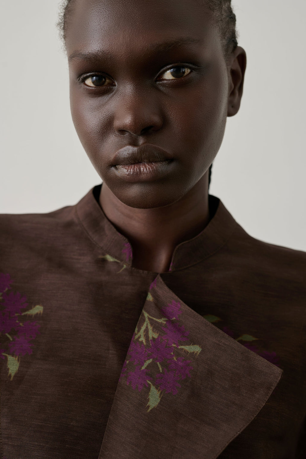 Blouse en lin et soie