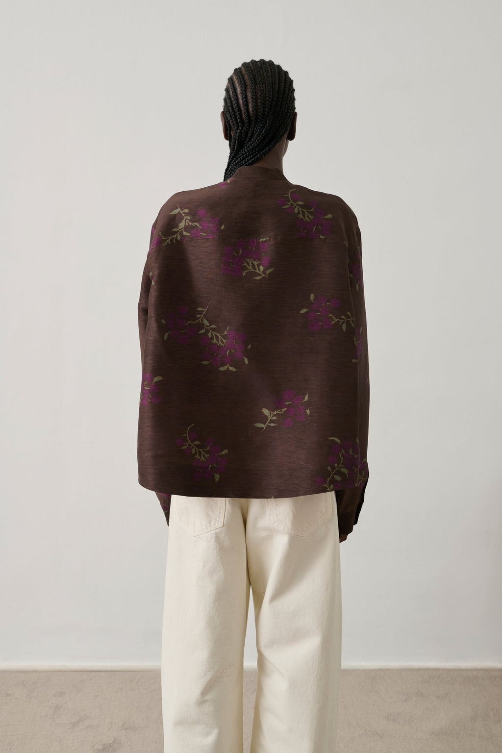 Blouse en lin et soie