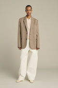 Blazer oversize en Prince-de-Galles fondu