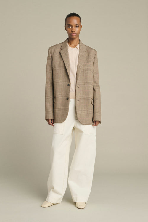 Blazer oversize en Prince-de-Galles fondu