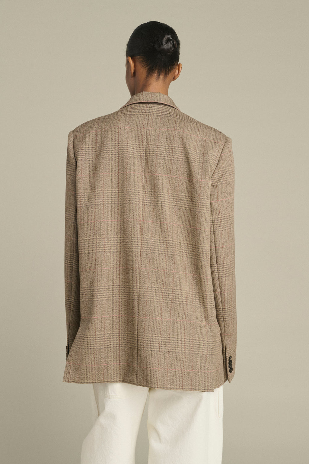Blazer oversize en Prince-de-Galles fondu