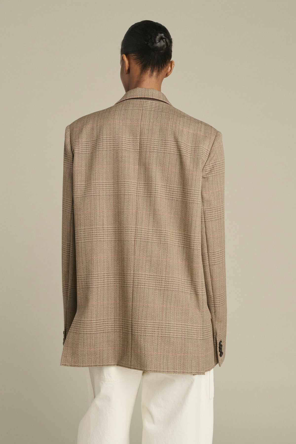 Blazer oversize en Prince-de-Galles fondu