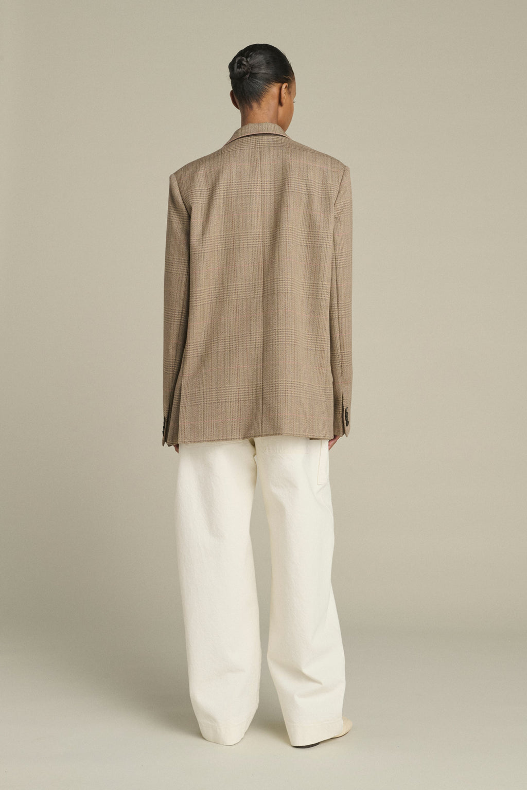 Blazer oversize en Prince-de-Galles fondu