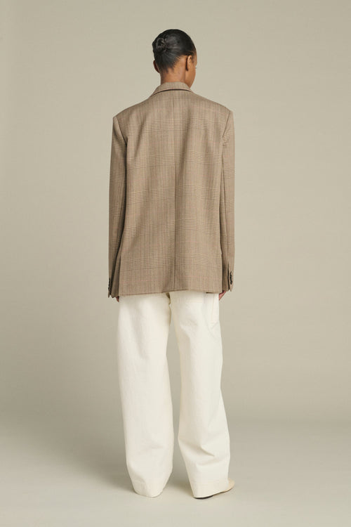 Blazer oversize en Prince-de-Galles fondu