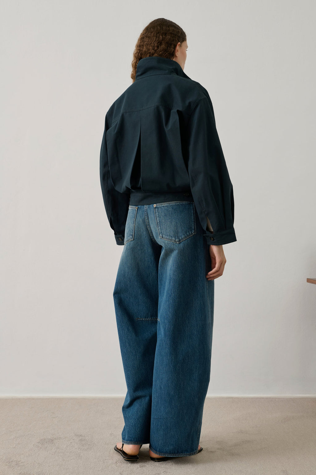 Jean coupe barrel en denim