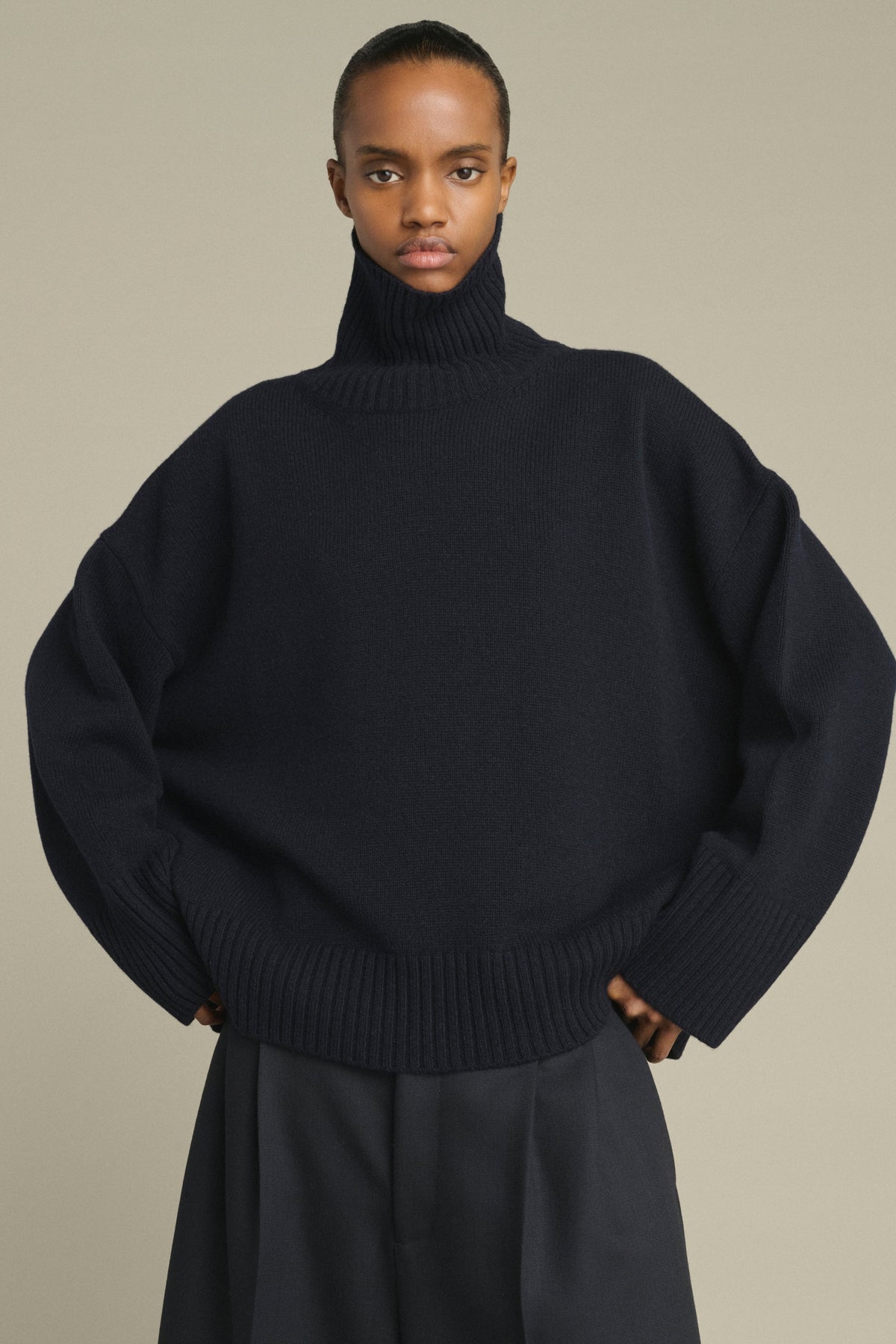 Col roulé oversize