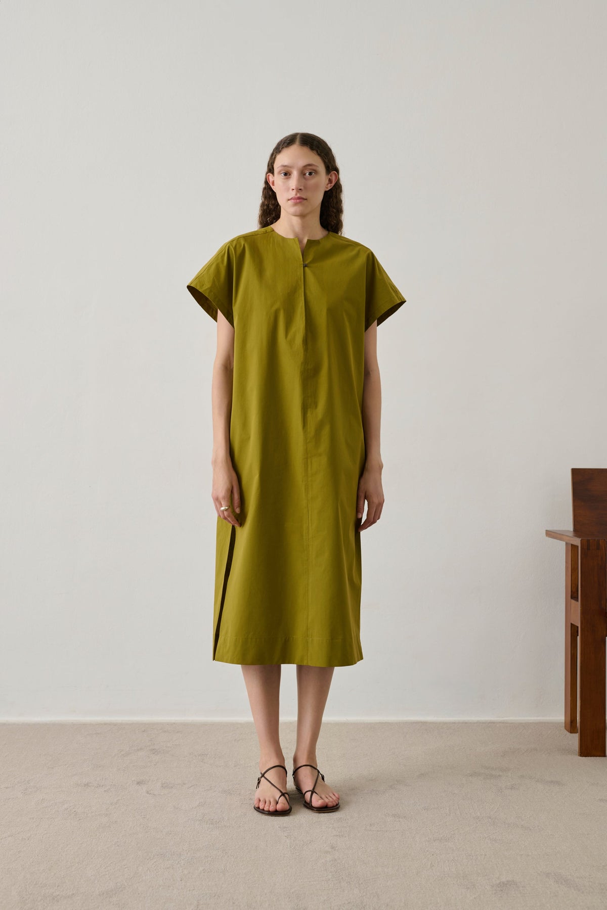 Robe avec débardeur en popeline