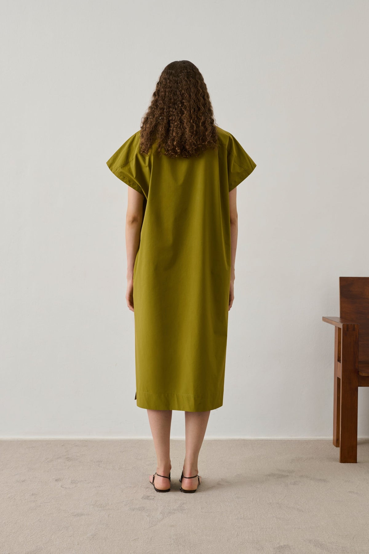 Robe avec débardeur en popeline