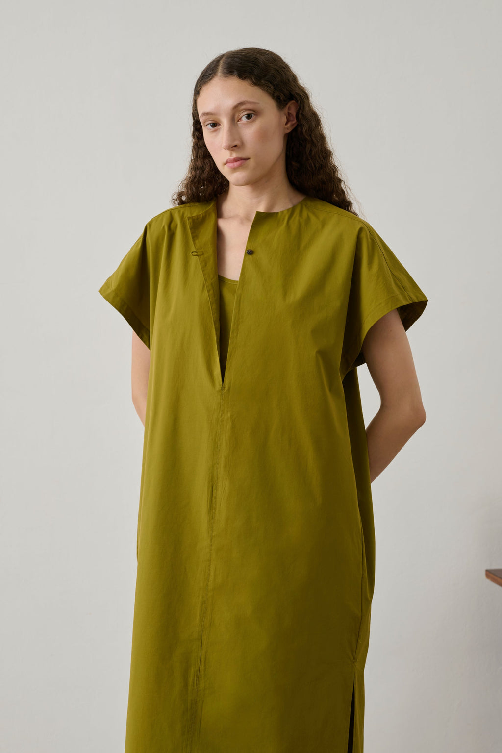 Robe avec débardeur en popeline