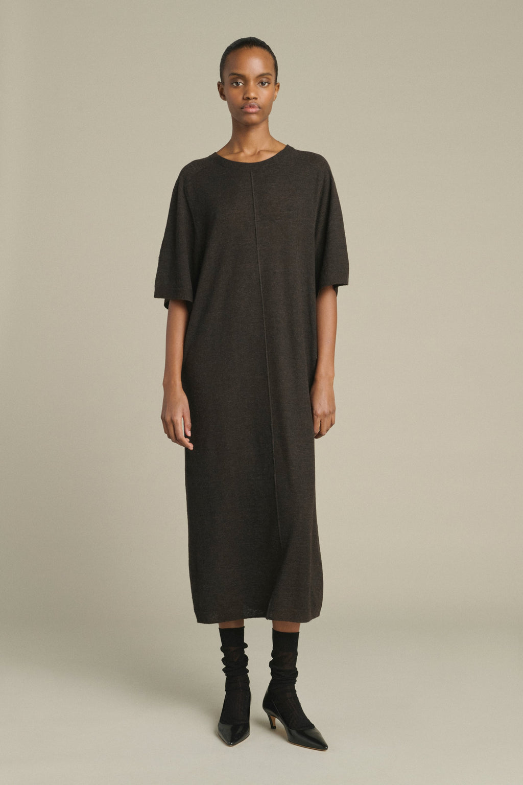 Robe tee-shirt en maille texturée