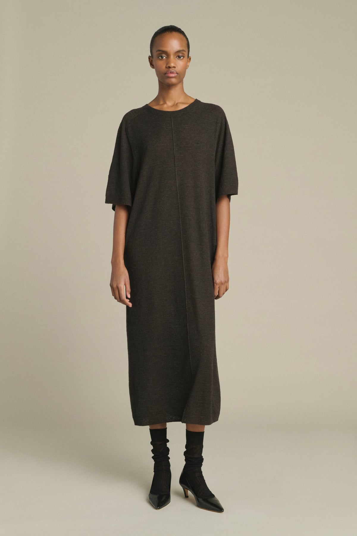 Robe tee-shirt en maille texturée