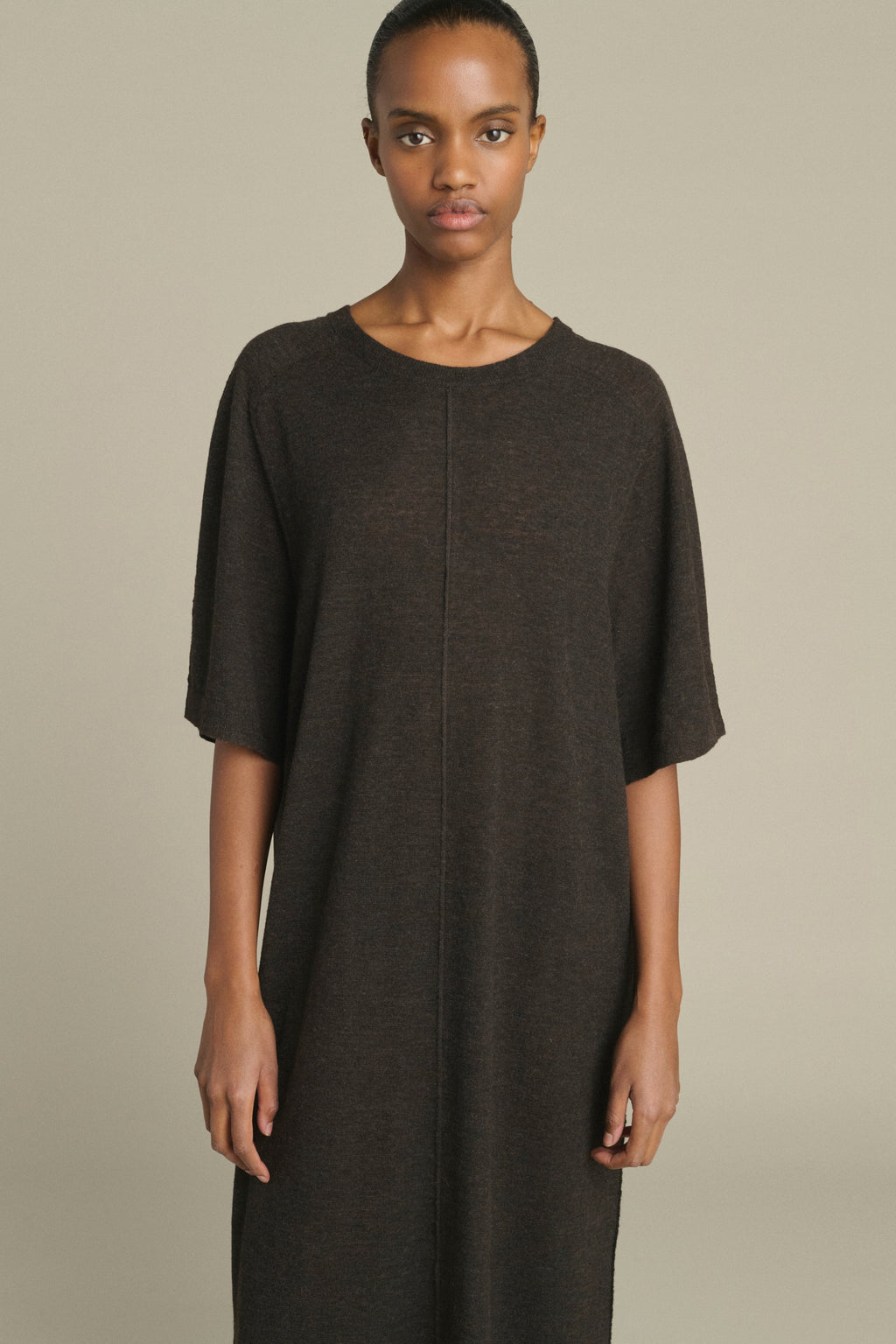 Robe tee-shirt en maille texturée