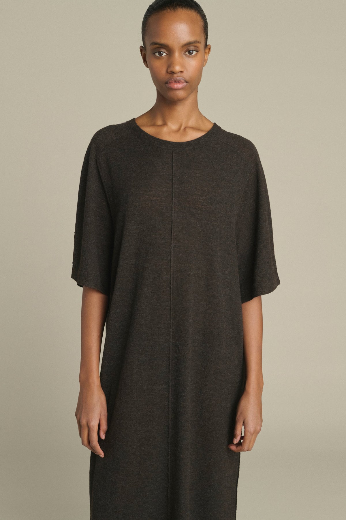 Robe tee-shirt en maille texturée