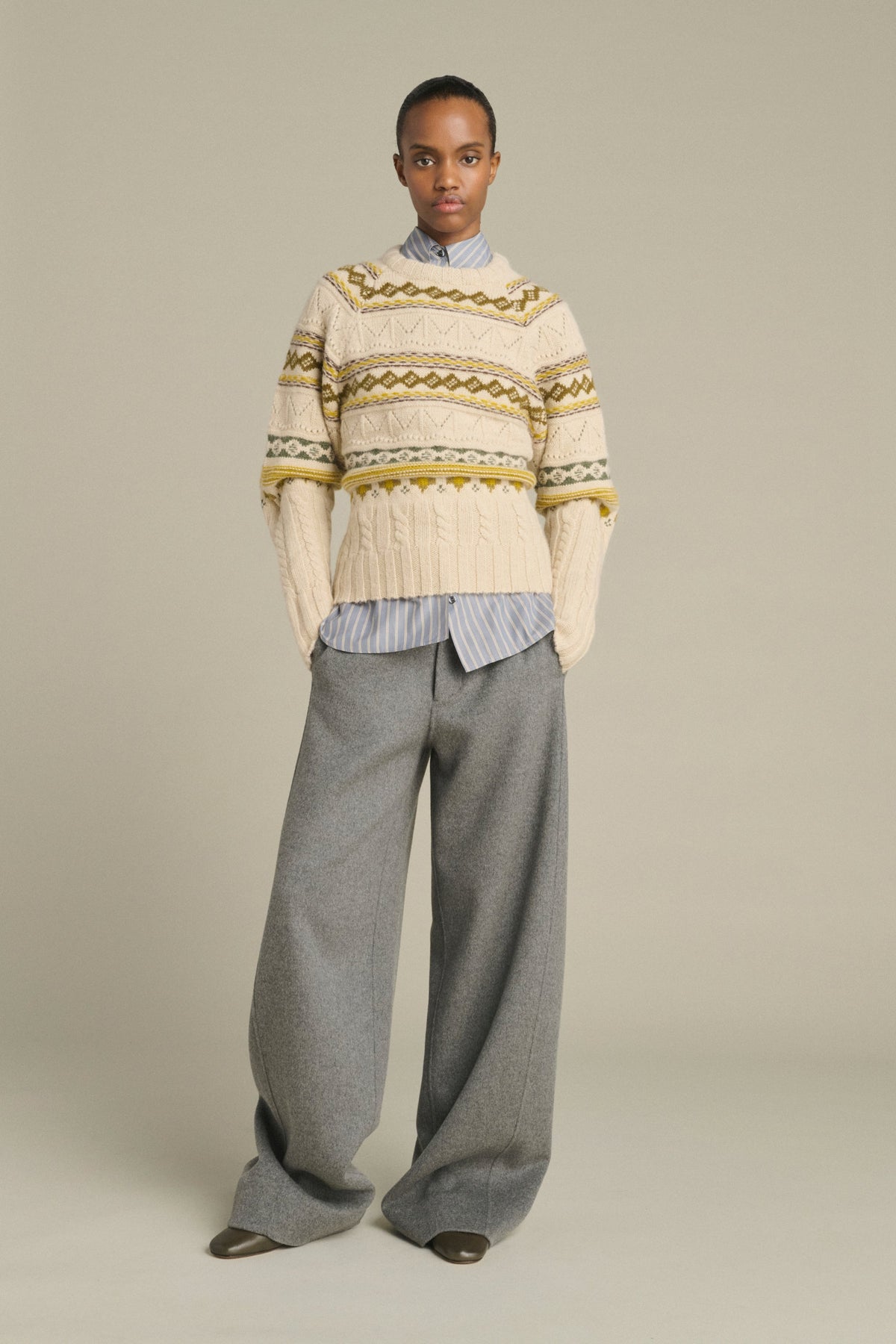 Pull jacquard épais