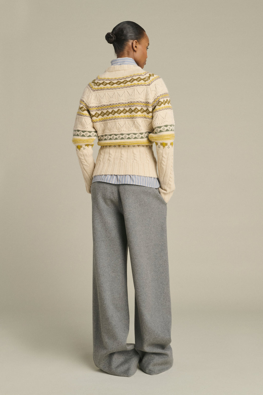 Pull jacquard épais