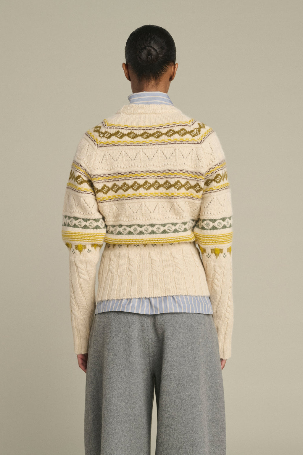 Pull jacquard épais