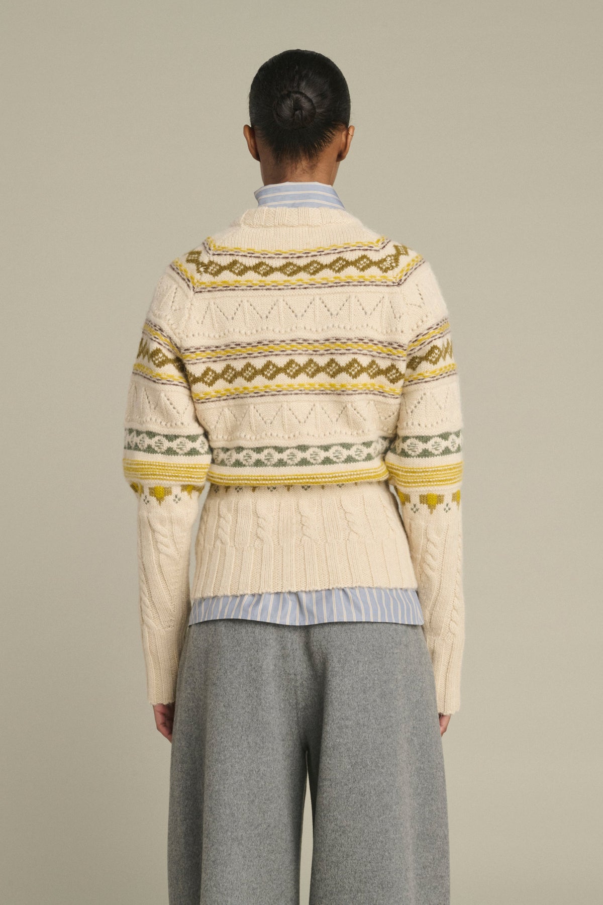 Pull jacquard épais