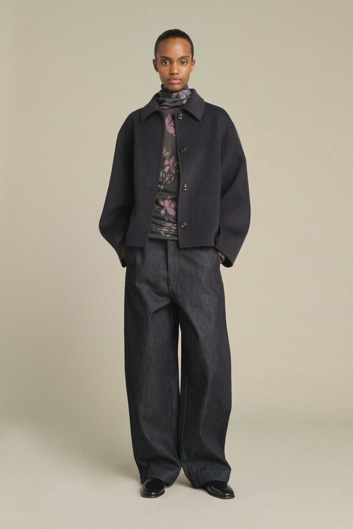 Pantalon large en denim