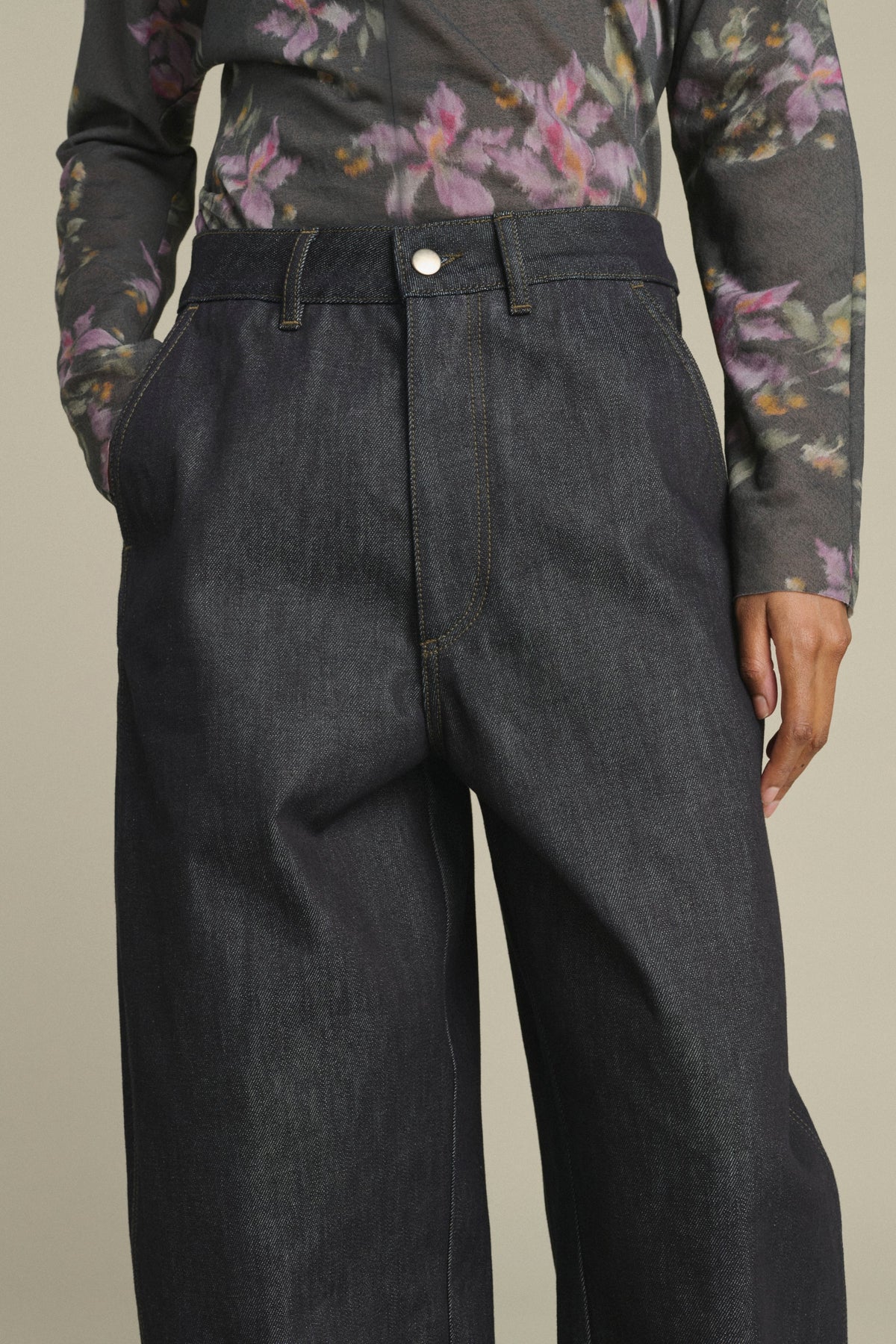 Pantalon large en denim