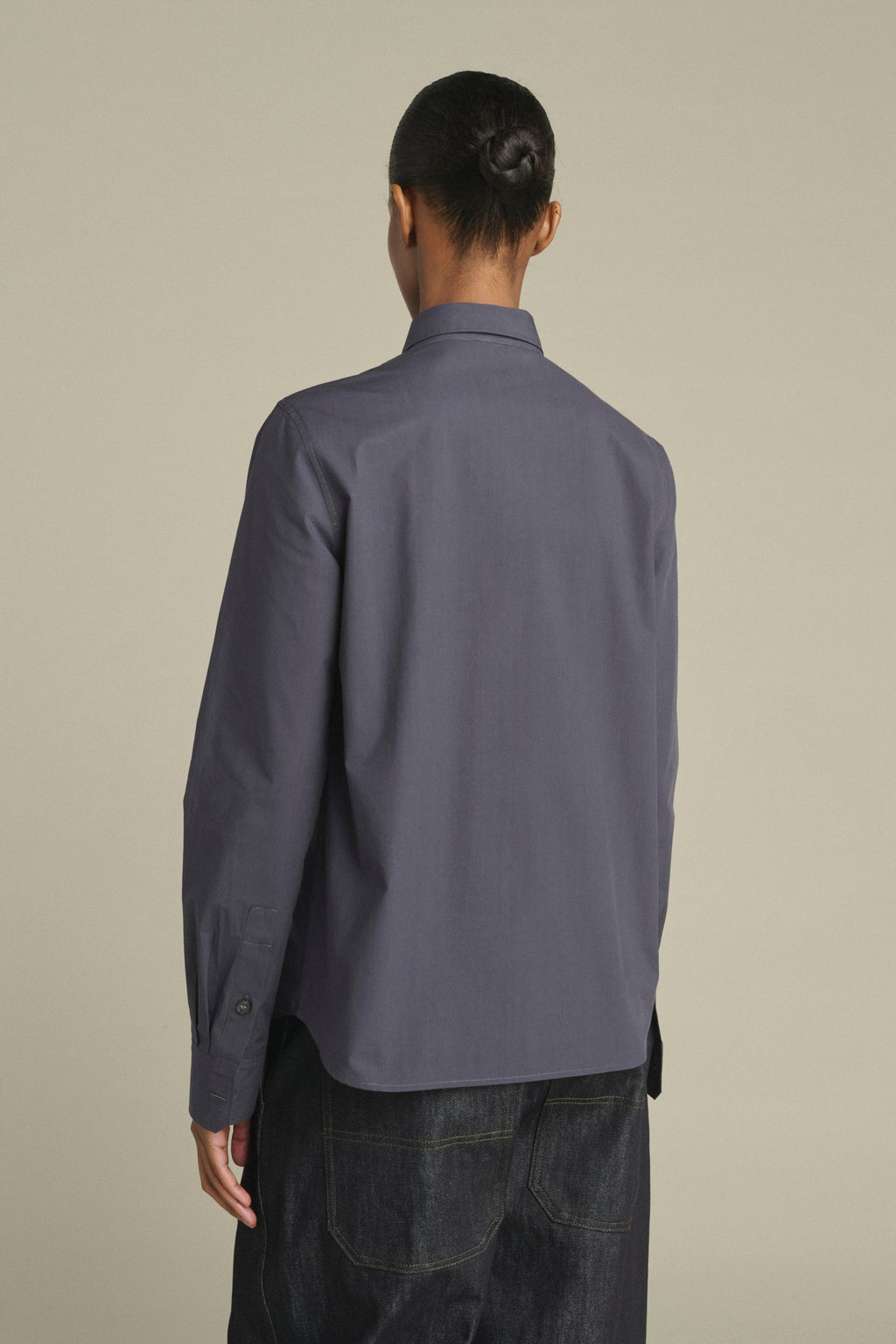 Chemise cintrée en popeline de coton
