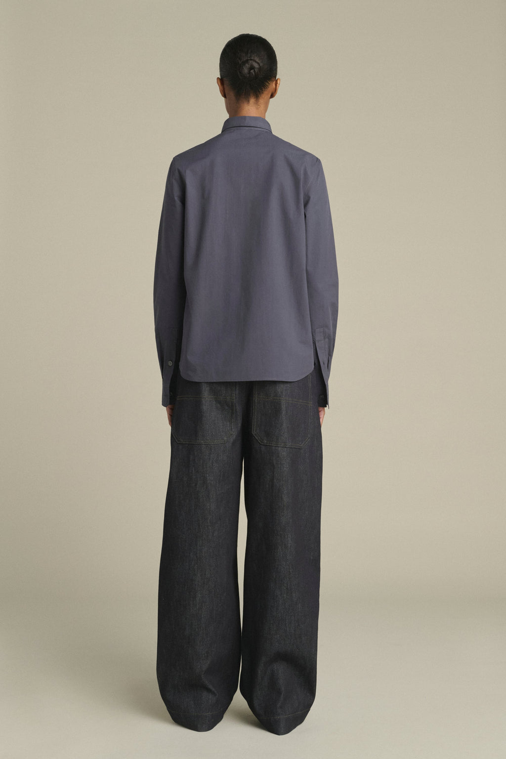 Chemise cintrée en popeline de coton
