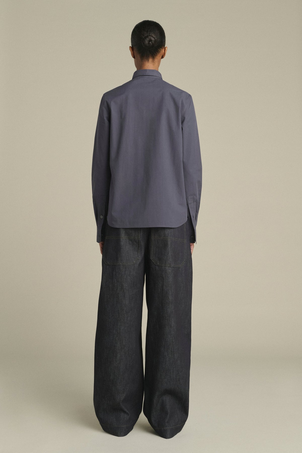 Chemise cintrée en popeline de coton