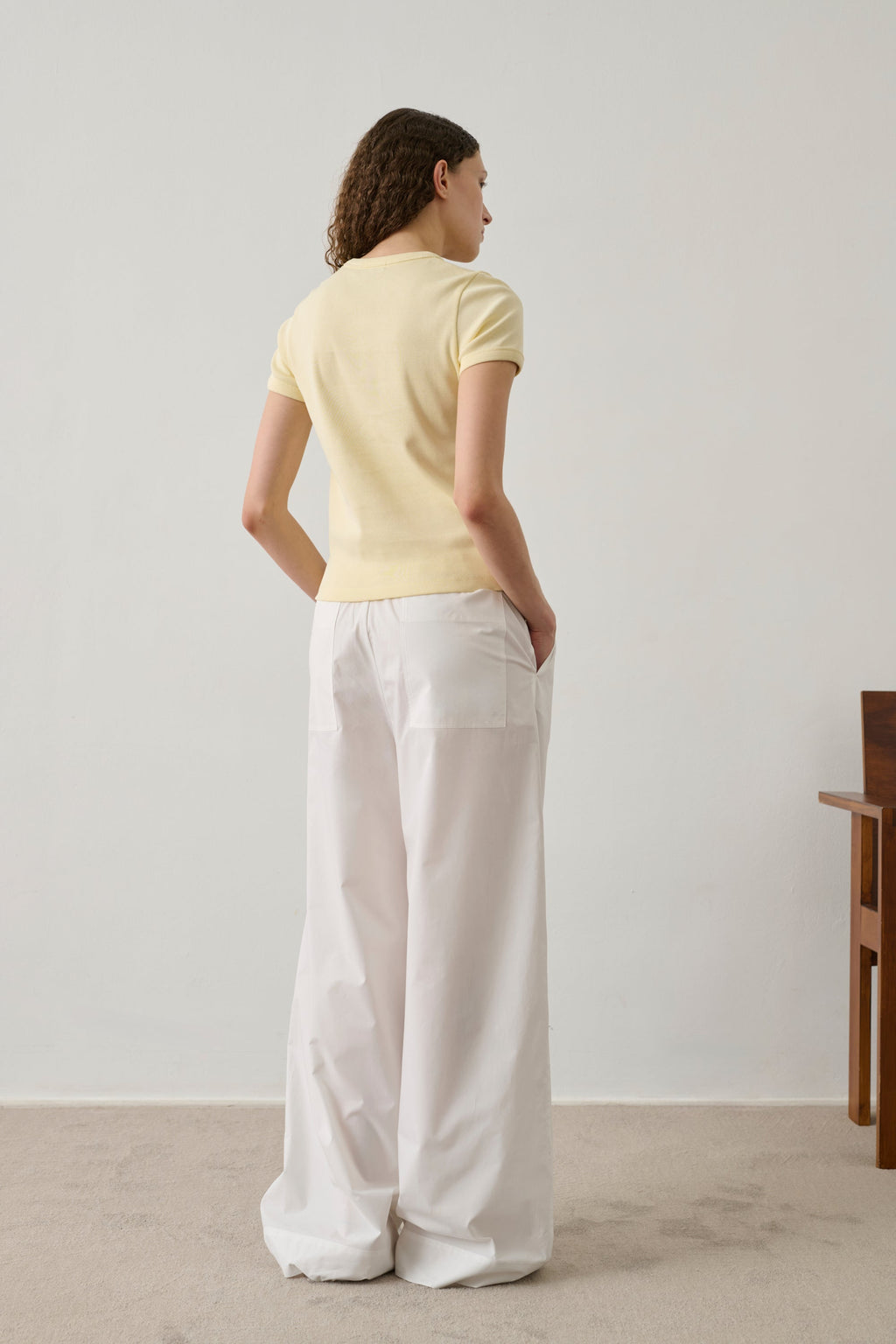 Tee-shirt brodé Soeur à petites côtes