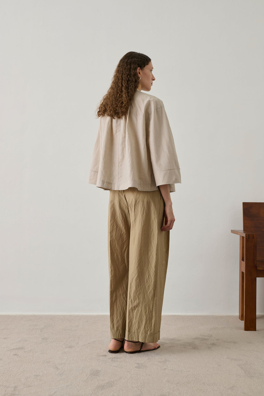 Blouse en lin et coton